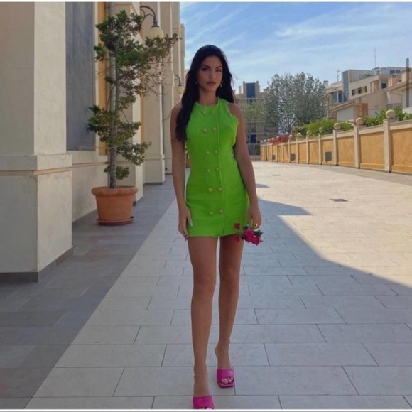 Dresses & Skirts - NWOT BLOGGERS FAV Tweed Green Boutique Dress